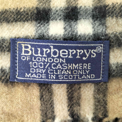 バーバリーズ BURBERRYS カシミヤ100% バーバリーチェックマフラー レディース