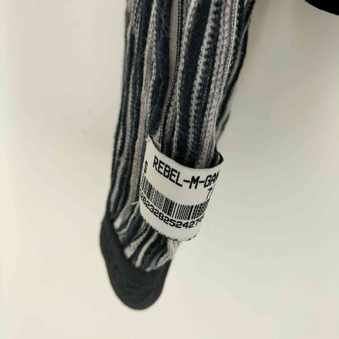 アールエムギャング ラムダ タカハシ R.M GANG LAMBDA TAKAHASHI RIPPLE STRIPE CREW NECK SWEAT 3Dニット メンズ FREE