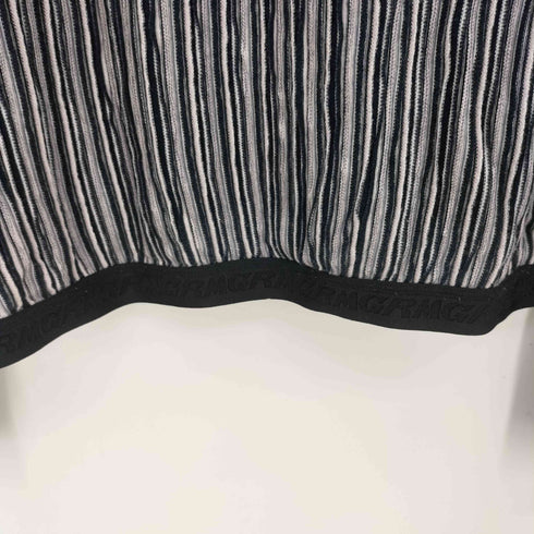 アールエムギャング ラムダ タカハシ R.M GANG LAMBDA TAKAHASHI RIPPLE STRIPE CREW NECK SWEAT 3Dニット メンズ FREE