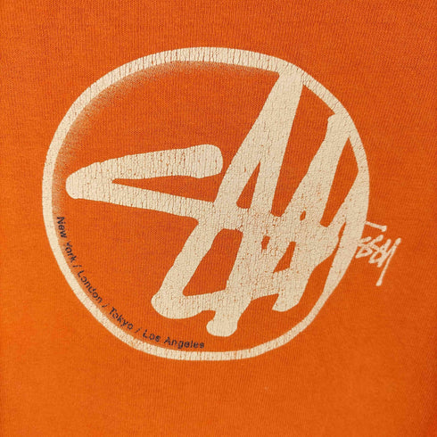 ステューシー Stussy USA製 OLD ズームロゴプリント クルーネックTシャツ メンズ import:M