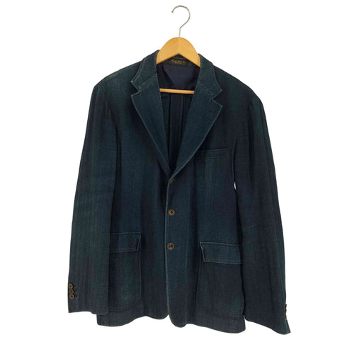 ダブルアールエルラルフローレン RRL RALPH LAUREN イタリア製 ヘリンボーン インディゴ テーラードジャケット メンズ 42S