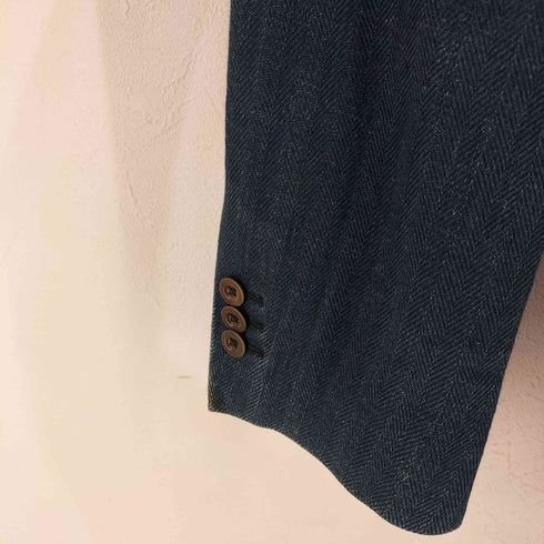 ダブルアールエルラルフローレン RRL RALPH LAUREN イタリア製 ヘリンボーン インディゴ テーラードジャケット メンズ 42S