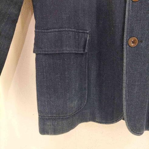 ダブルアールエルラルフローレン RRL RALPH LAUREN イタリア製 ヘリンボーン インディゴ テーラードジャケット メンズ 42S