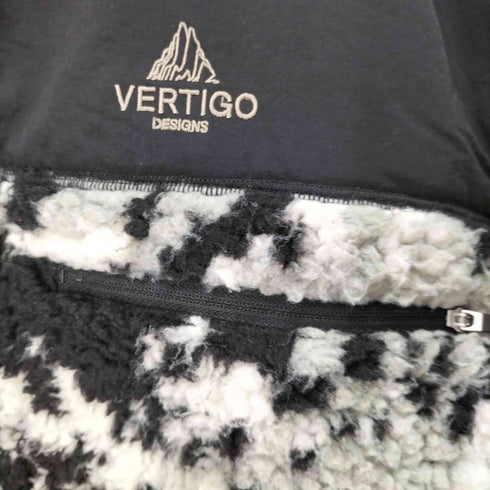 VERTIGO カモ柄フリースジャケット 迷彩 ボアジャケット メンズ JPN:L