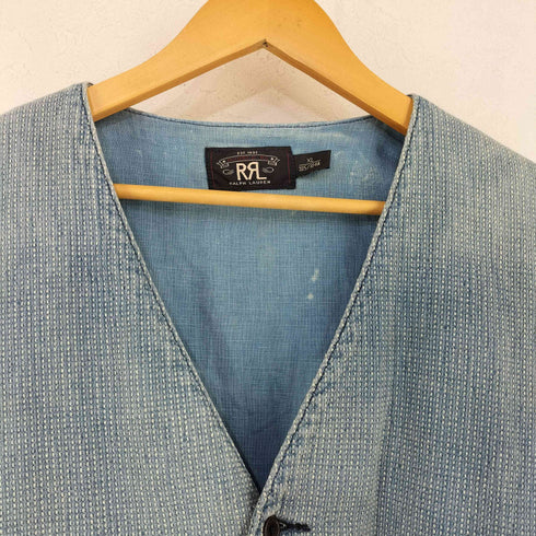 ダブルアールエルラルフローレン RRL RALPH LAUREN ABRAMS INDIGO VEST 刺し子 ベスト メンズ JPN:XL