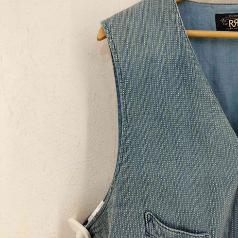 ダブルアールエルラルフローレン RRL RALPH LAUREN ABRAMS INDIGO VEST 刺し子 ベスト メンズ JPN:XL