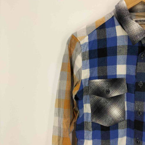 ファクトタム FACTOTUM ネルチェッククレイジー柄シャツ メンズ JPN:44