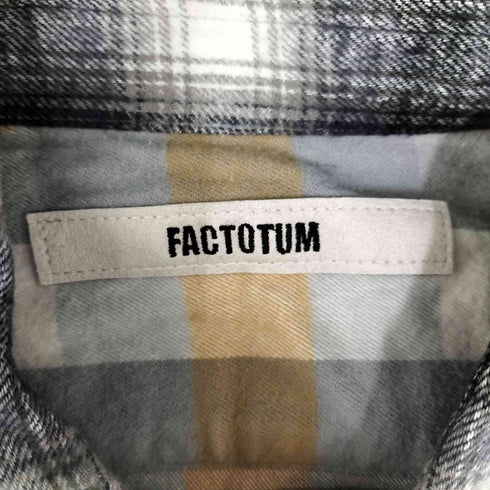 ファクトタム FACTOTUM ネルチェッククレイジー柄シャツ メンズ JPN:44