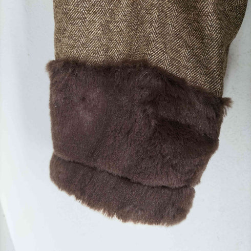 ファーカラージャケット レディース 4XL