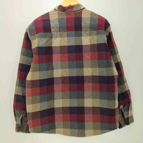 エディーバウアー Eddie Bauer チェック柄 裏地キルティング シャツジャケット メンズ import:L