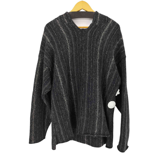 カルバンクラインジーンズ Calvin Klein Jeans ストライプ柄 スキッパー ニットパーカー センターシーム メンズ JPN:M