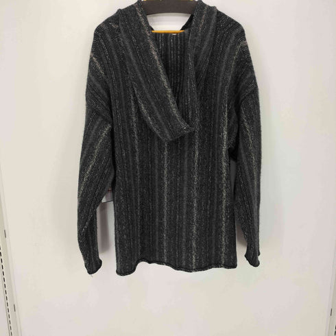 カルバンクラインジーンズ Calvin Klein Jeans ストライプ柄 スキッパー ニットパーカー センターシーム メンズ JPN:M