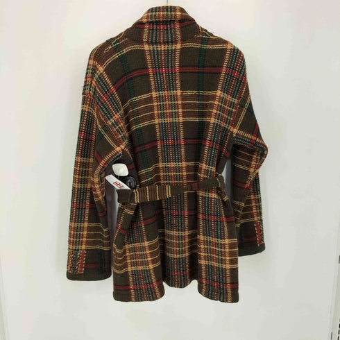 ローレンラルフローレン LAUREN RALPH LAUREN 90S ショールカラ― ラムウール マルチチェックカーディガン メンズ JPN:M