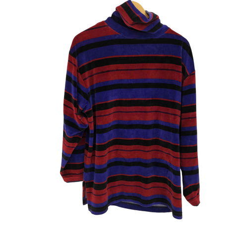 RUSS 90S マルチボーダー タートルネックベロア L/S カットソー メンズ JPN:L
