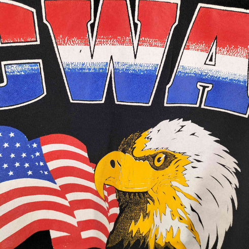 ジャージーズ JERZEES USA製 CWA イーグルプリント クレイジーパターン クルーネックスウェット メンズ 2X