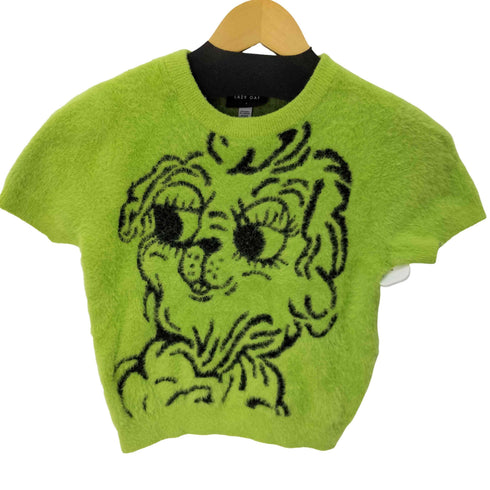 LAZY OAF シャギーニットトップス ライムグリーン レディース JPN:S