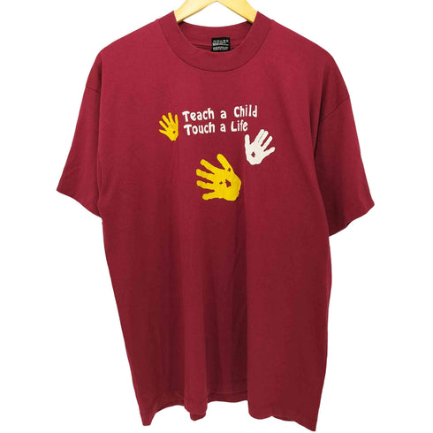 フルーツオブザルーム FRUIT OF THE LOOM 90S シングルステッチ 前面プリント ショートスリーブ クルーネックTシャツ メンズ import:XL