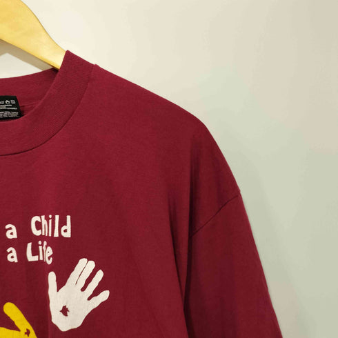 フルーツオブザルーム FRUIT OF THE LOOM 90S シングルステッチ 前面プリント ショートスリーブ クルーネックTシャツ メンズ import:XL
