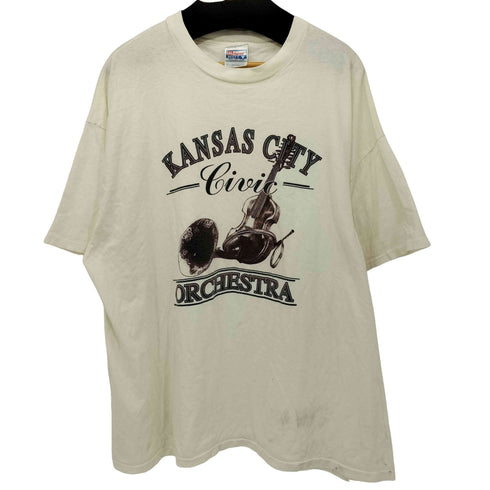 ヘインズ Hanes 90S BEEFY シングルステッチ 前面プリント ショートスリーブ クルーネックTシャツ メンズ XXXL