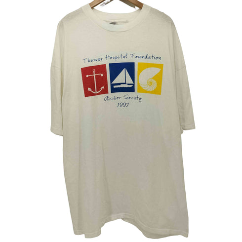 ヘインズ Hanes 90S HEAVYWEIGHT シングルステッチ 前面プリント ショートスリーブ クルーネックTシャツ メンズ XXXL