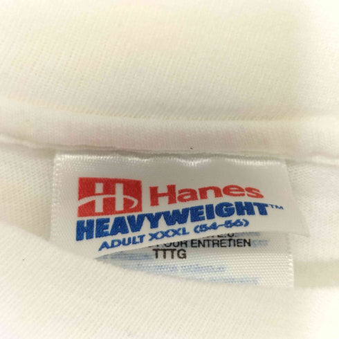 ヘインズ Hanes 90S HEAVYWEIGHT シングルステッチ 前面プリント ショートスリーブ クルーネックTシャツ メンズ XXXL