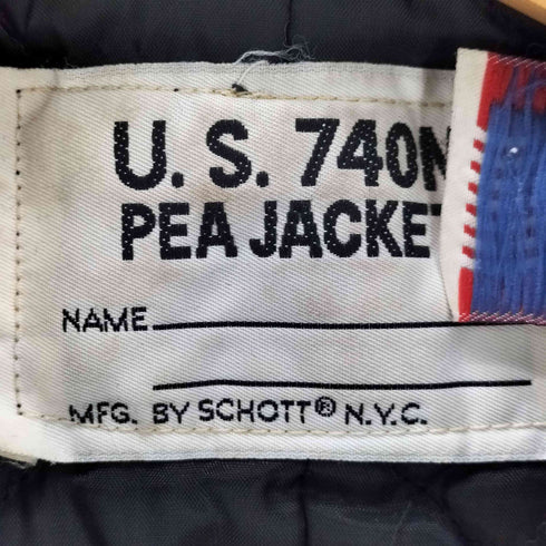 ショット Schott U.S.740N ウールピーコート 裏地キルティング メンズ 38