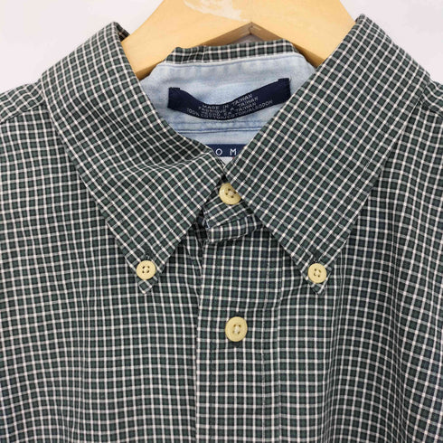 トミーヒルフィガー TOMMY HILFIGER 90S ギンガムチェック BD ロゴ刺繍 L/S シャツ メンズ JPN:XL