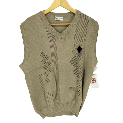 MARC RENE フロントデザインニットベスト メンズ
