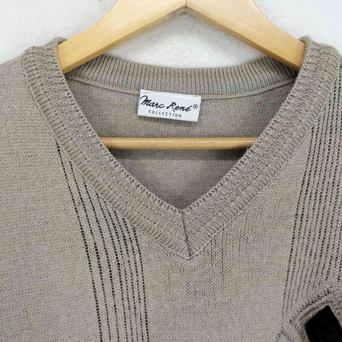 MARC RENE フロントデザインニットベスト メンズ
