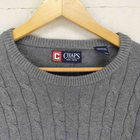 チャップス CHAPS ロゴ刺繍ケーブルニット メンズ JPN:XL