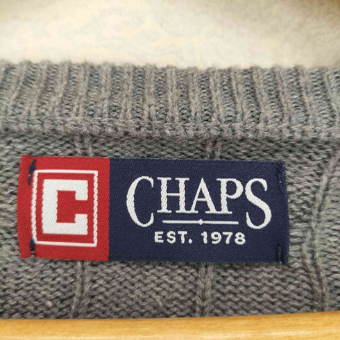 チャップス CHAPS ロゴ刺繍ケーブルニット メンズ JPN:XL