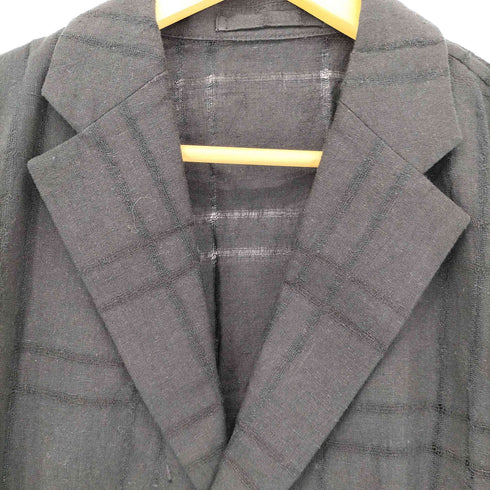 イッセイミヤケメン ISSEY MIYAKE MEN 20SS リネン混 チェック折柄テーラードジャケット メンズ JPN:1
