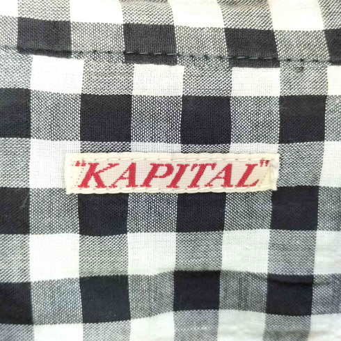 キャピタル KAPITAL オープンカラー ギンガムチェックシャツ メンズ JPN:2