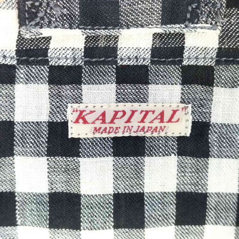 キャピタル KAPITAL リネン ギンガムチェック 2B テーラードジャケット メンズ JPN:3