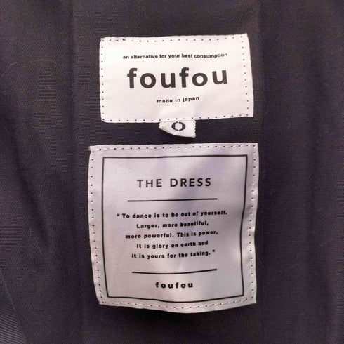 フーフー FOUFOU オープンカラーゴールドボタンドレス レディース O