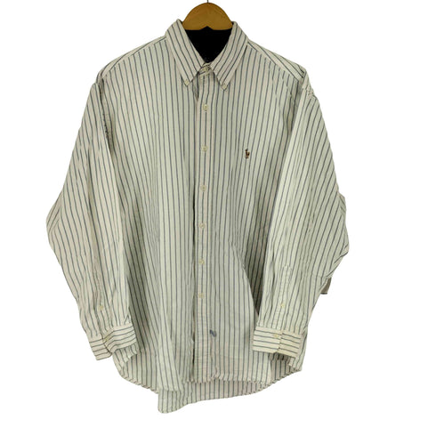 ラルフローレン RALPH LAUREN スモールポニー刺繍 BD L/S ストライプシャツ メンズ 16 1/2