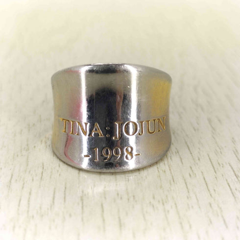 ティーナジョジュン TINA:JOJUN ロゴ刻印 リング レディース 14号