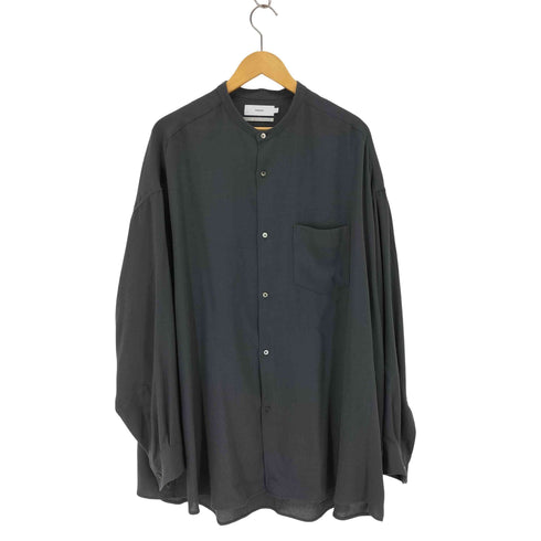 グラフペーパー Graphpaper Viscose Wool Viyella Oversized Band Collar Shirts メンズ 2