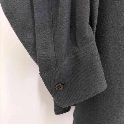 グラフペーパー Graphpaper Viscose Wool Viyella Oversized Band Collar Shirts メンズ 2