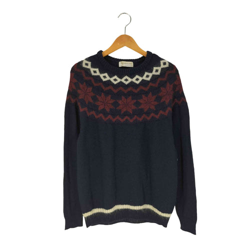 トゥモローランドトリコ TOMORROWLAND tricot 総柄 モヘア混 ウール クルーネックニット メンズ JPN:L