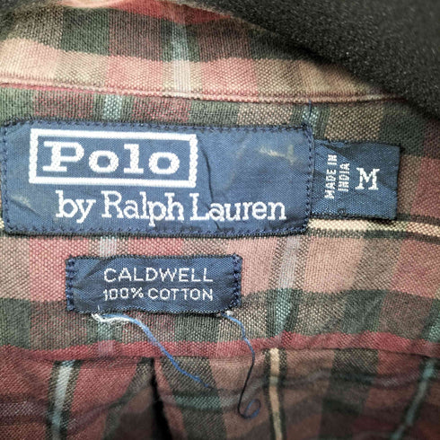 ポロバイラルフローレン Polo by RALPH LAUREN 90s CALDWELL チェックオープンカラーシャツ メンズ JPN:M