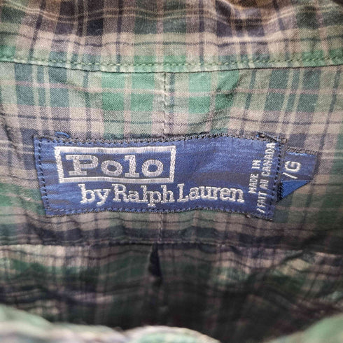 ポロバイラルフローレン Polo by RALPH LAUREN カナダ製 チェックボタンダウンシャツ メンズ JPN:L