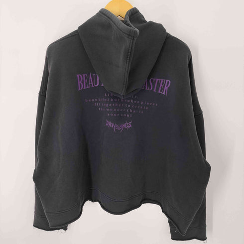 Dirty business ダメージ加工ロゴプリントクロップドプルオーバーパーカー ピグメント レディース JPN:XL
