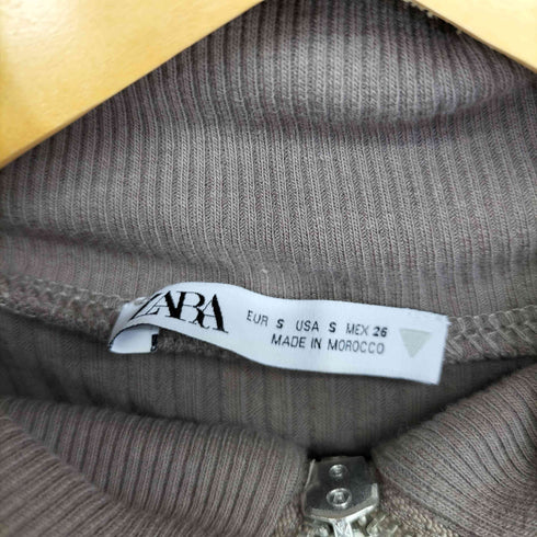 ザラ ZARA ジッパーリブワンピース レディース import:S