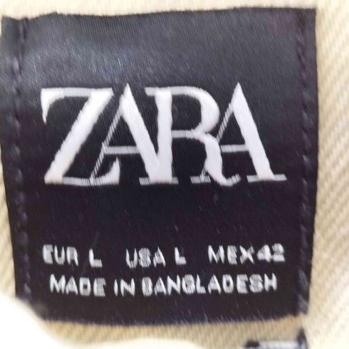 ザラ ZARA Ripped denim overshirt ダメージ加工デニムシャツ メンズ JPN:L