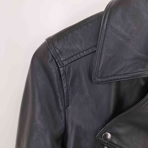セオリー theory 22AW LEATHER JACKET ラムレザー ダブル ライダース ジャケット COL.050 レディース JPN:S