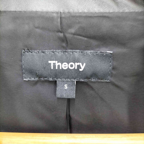 セオリー theory 22AW LEATHER JACKET ラムレザー ダブル ライダース ジャケット COL.050 レディース JPN:S