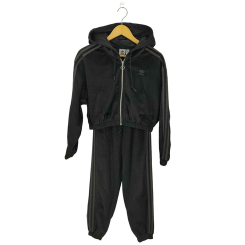 アディダス adidas ショート丈 フーデッドトラックジャケットセットアップ レディース JPN:M