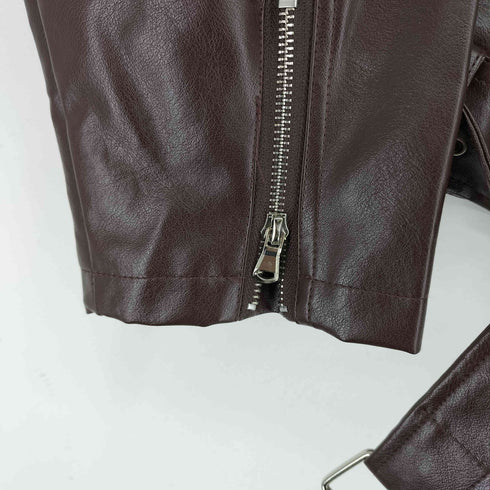 Libby&Rose フェイクレザーライダースジャケット レディース