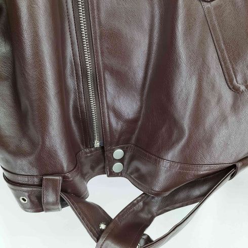 Libby&Rose フェイクレザーライダースジャケット レディース